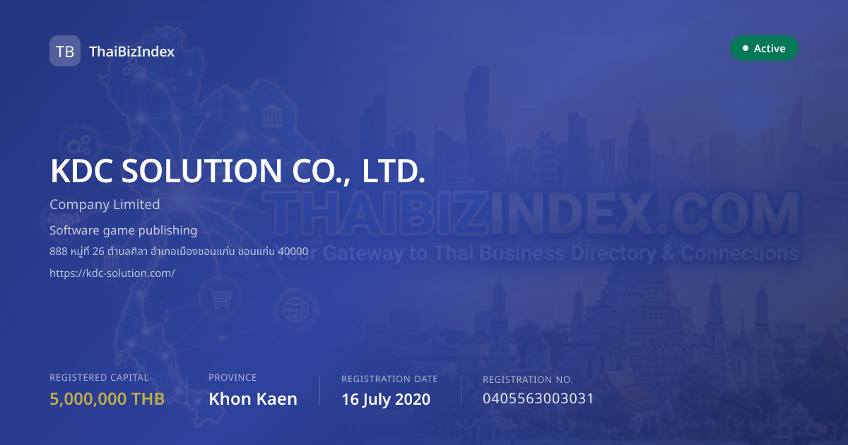 Directors & Management of Kdc Solution Co., Ltd. | ThaiBizIndex